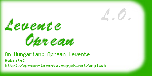 levente oprean business card